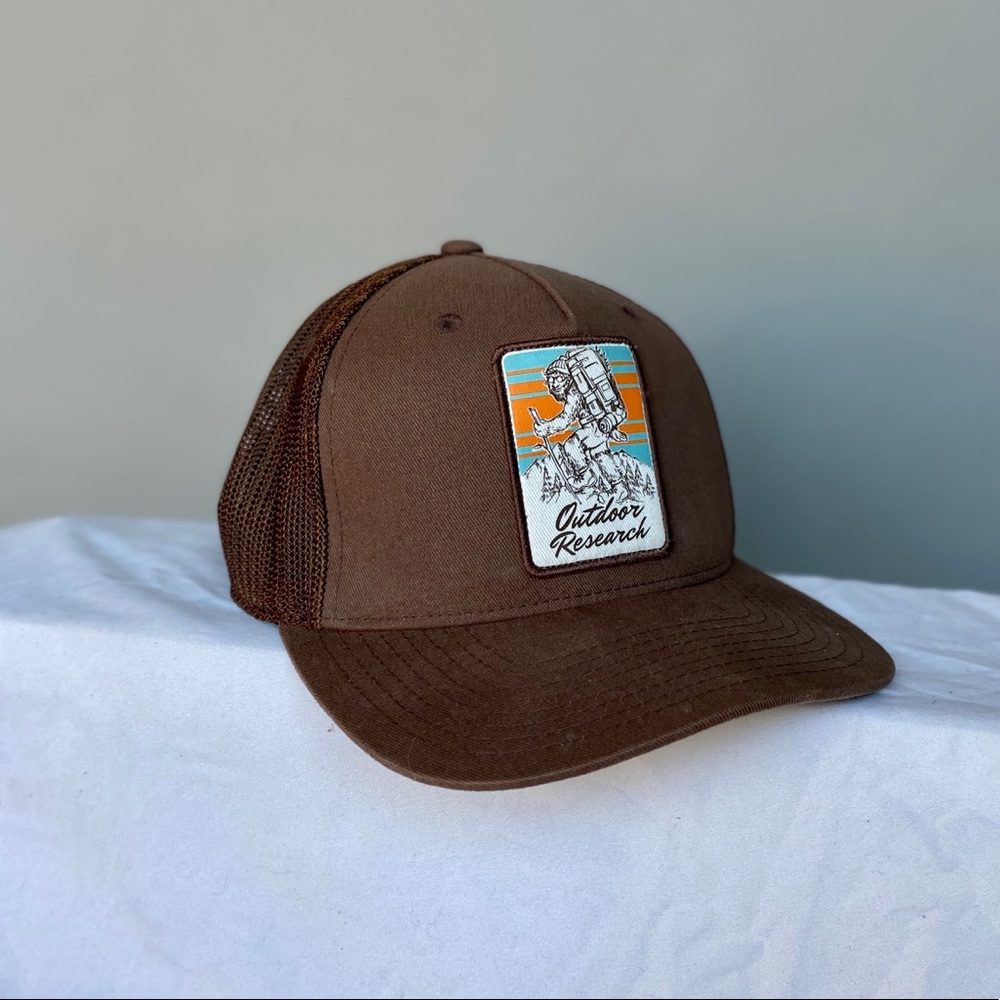 Outdoor Research Brown Snapback Truckers Hat Cap